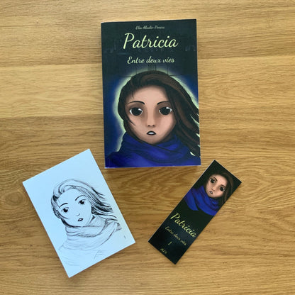 Roman d'imaginaire d'heroïc fantasy de elsa abadie penars pour les adolescents et les adultes coffret roman goodies marque page et dessin art impression a6 de patricia