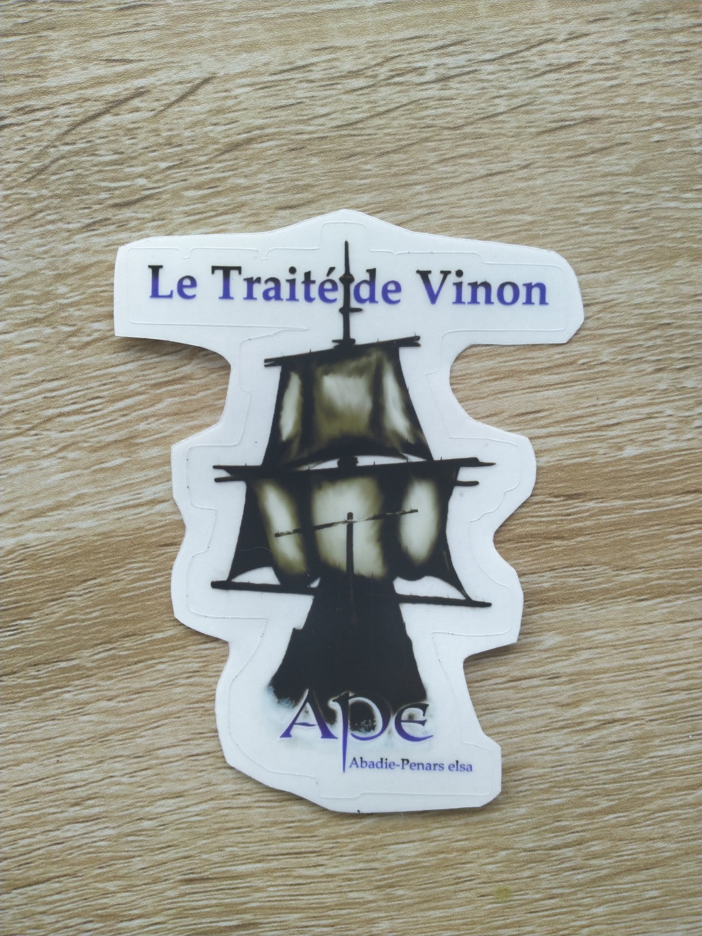Sticker Le Pourfendeur, navire du roman Le traité de Vinon, transparent