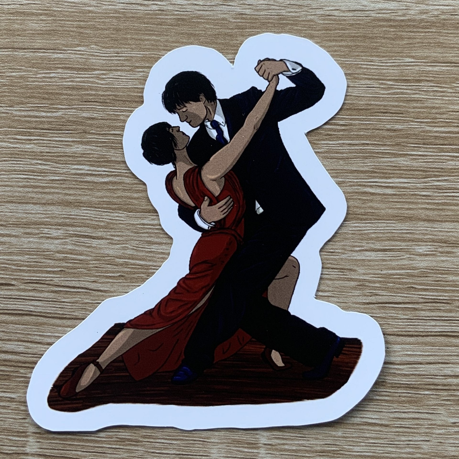 Magnet, aimant pour le frigidaire et tableau blanc, danse couple tango, elsa abadie penars