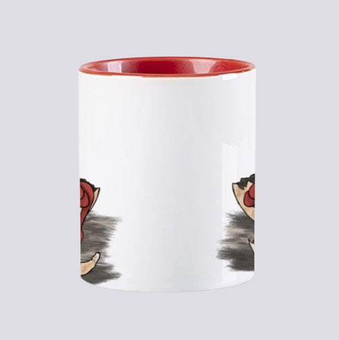 Tasse "Dragon rouge", 325ml, intérieur coloré rouge